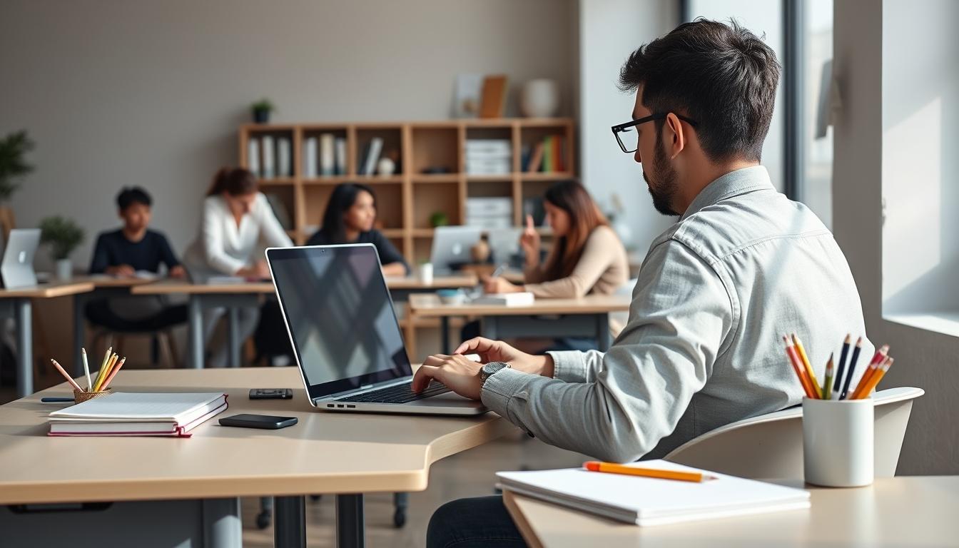 Students working in research laboratory