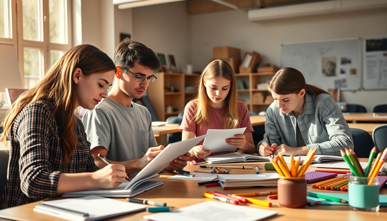 Modern university campus for students